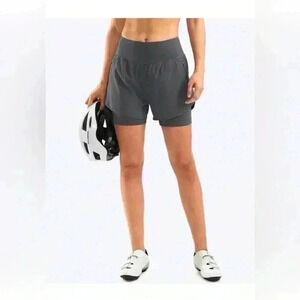 Brand  New Dark Grey Bikewa Padded Mountain Bike Shorts Size Small